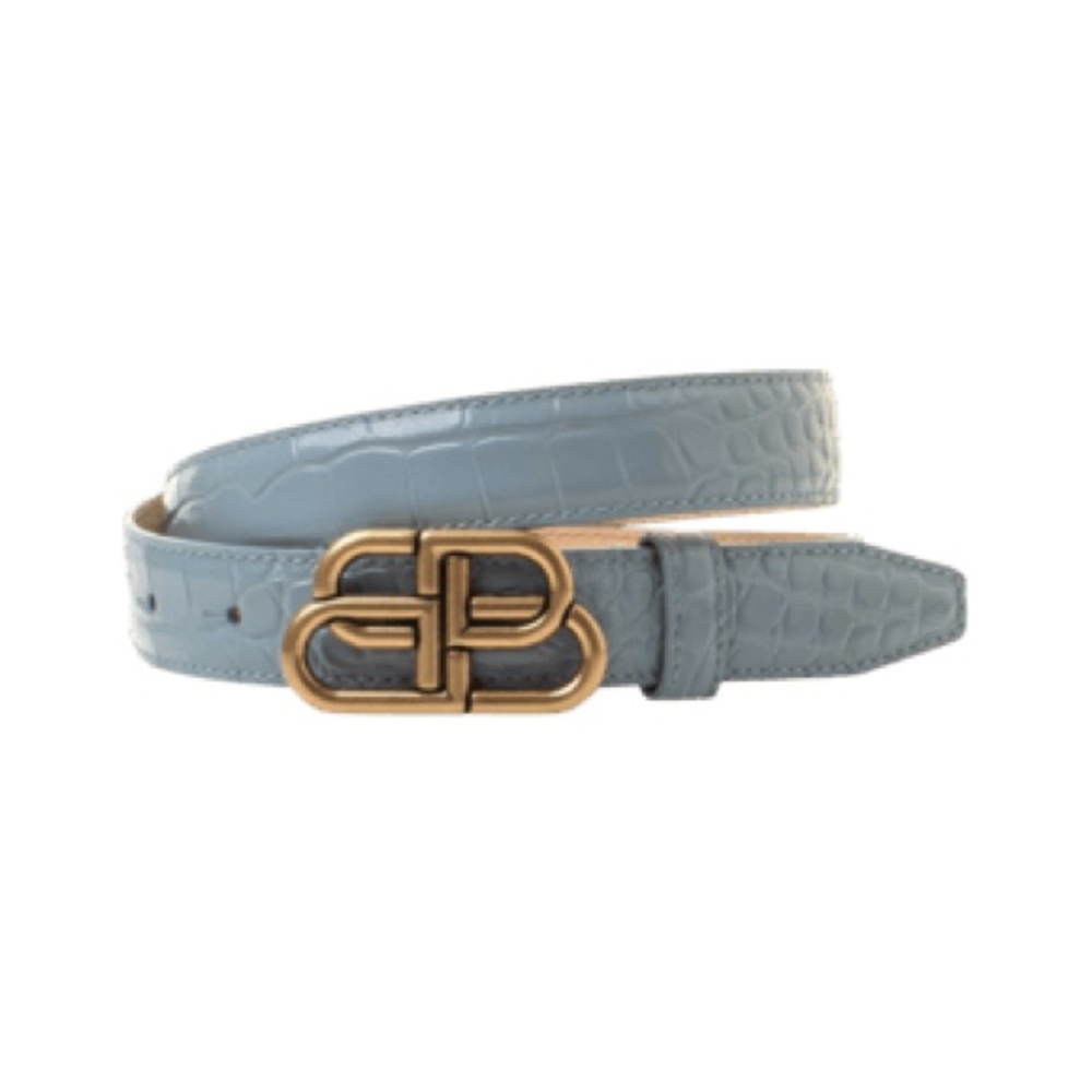Balenciaga Belts BB Thin Belt 'Blue' – Size EU 60 W